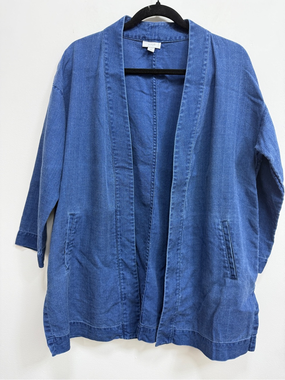 Blue Denim Open-Front Jean Jacket